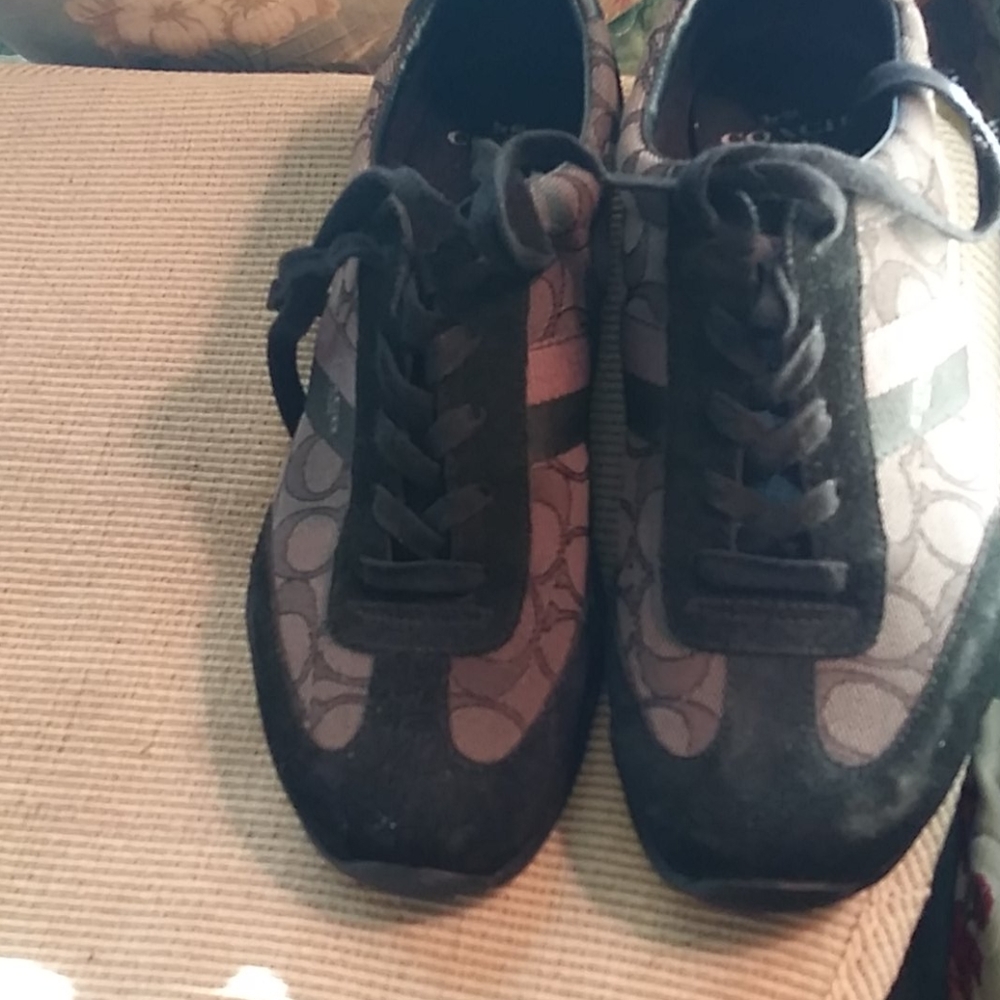 Coach Black and Gray Women's Slippers